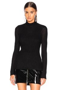 L'agence Celeste Mock Turtle Neck In Black