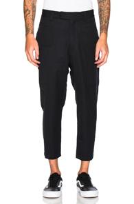 Oamc Cropped Patch Pants In Blue