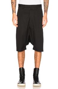Rick Owens Tailored Podshorts In Black