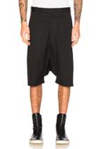 Rick Owens Tailored Podshorts In Black