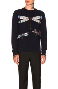 Valentino Dragonfly Sweatshirt In Blue