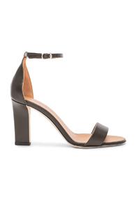 Victoria Beckham Leather Anna Ankle Strap Sandals In Green