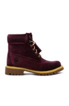 Off-white Timberland Velvet Hiking Boots In Purple