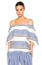 Tanya Taylor Ione Top In Stripes,blue