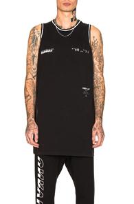 Unravel Camo Mesh Racing Tank In Black