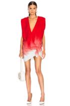 Carmen March Tie Dye Wrap Dress In Ombre & Tie Dye,red,white