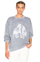Baja East Fleece Horses Sweatshirt In Gray