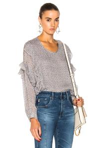 Ag Adriano Goldschmied Bijou Blouse In Blue,floral