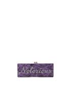 Edie Parker Flavia Notorious Clutch In Puurple