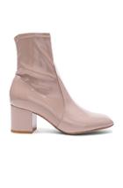 Valentino Patent Leather Booties In Neutrals