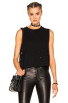 Amiri Shotgun Cropped Muscle Tank Top In Black