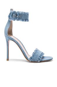 Gianvito Rossi Denim Lola Heels In Blue