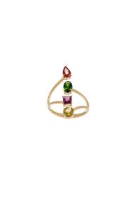 Ileana Makri Diamond End Ring In Metallics