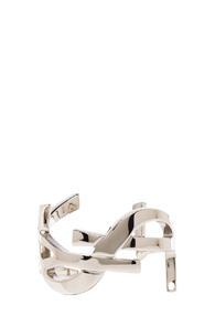 Saint Laurent Monogramme Cuff In Metallics