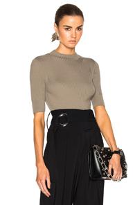 Maison Margiela Rib Knit Top In Neutrals