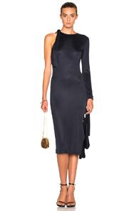 Jonathan Simkhai One Sleeve Milano Dress In Blue