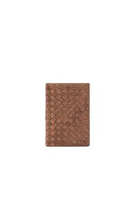 Bottega Veneta Woven Ayers Wallet In Brown,animal Print