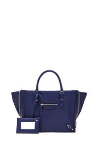 Balenciaga Papier Zip Around Mini In Blue