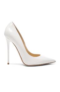 Jimmy Choo Patent Leather Anouk Pumps In White