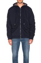 Y/project Reversible Hoodie In Blue