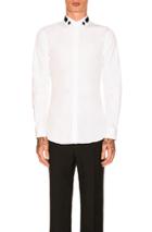 Givenchy Long Sleeve Embroidered Shirt In White