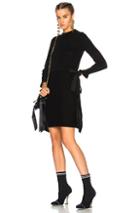 Fendi Long Sleeve Sweater Dress In Black