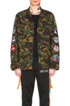 Off-white Field Jacket In Abstract,green