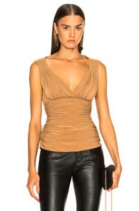 Norma Kamali For Fwrd Tara Top In Neutrals
