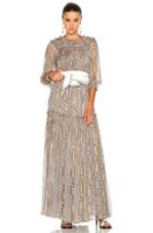 Needle & Thread Fleur Maxi Dress In Blue,floral,neutrals