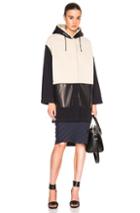 Prabal Gurung Fur Hooded Jacket In Blue,neutrals
