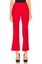 Giambattista Valli Cropped Crepe Trousers In Red