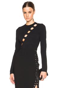 David Koma Tab Detail Sweater In Black