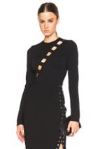 David Koma Tab Detail Sweater In Black