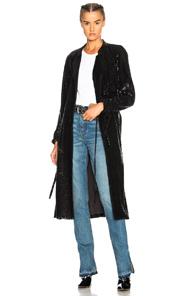 A.l.c. Sequin Holloway Coat In Black,metallics