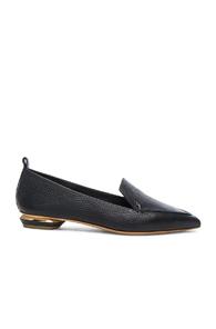 Nicholas Kirkwood Beya Leather Flats In Black