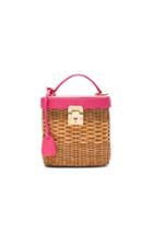 Mark Cross Benchley Rattan Bag In Neutrals,pink