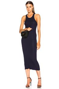 Enza Costa Rib Sheath Tank Midi Dress In Blue