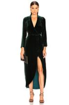 L'agence Reliah Long Sleeve Wrap Dress In Green