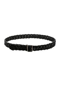Saint Laurent Woven Belt In Black
