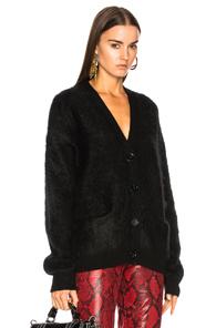 Acne Studios Rives Mohair Cardigan In Black