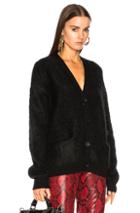 Acne Studios Rives Mohair Cardigan In Black