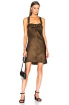 Raquel Allegra Tie Front Dress In Green