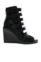 Ann Demeulemeester Leather Wedges In Black