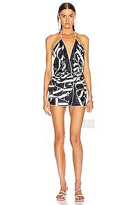 Jacquemus Benaco Dress In Abstract,blue