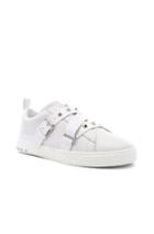 Valentino Studded Leather Strap Sneaker In White