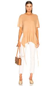 Soyer Chloe Cashmere Tie Tee In Brown