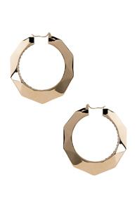 Valentino Logo Hoop Earrings In Metallic