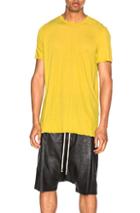 Rick Owens Level Tee In Yellow