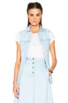 Acne Studios Gracella Denim Top In Blue