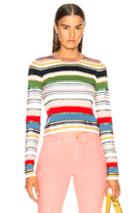 Veronica Beard Palmas Sweater In Stripes,metallics,pink